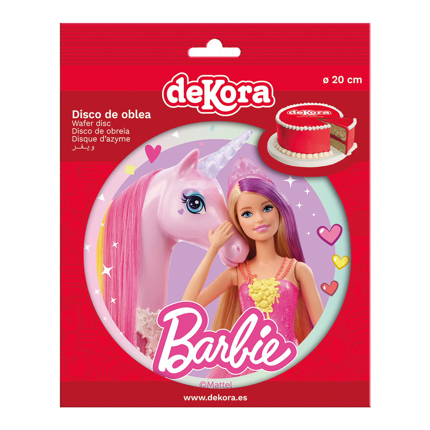 Jedlý papír deKora, Barbie obal